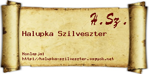 Halupka Szilveszter névjegykártya